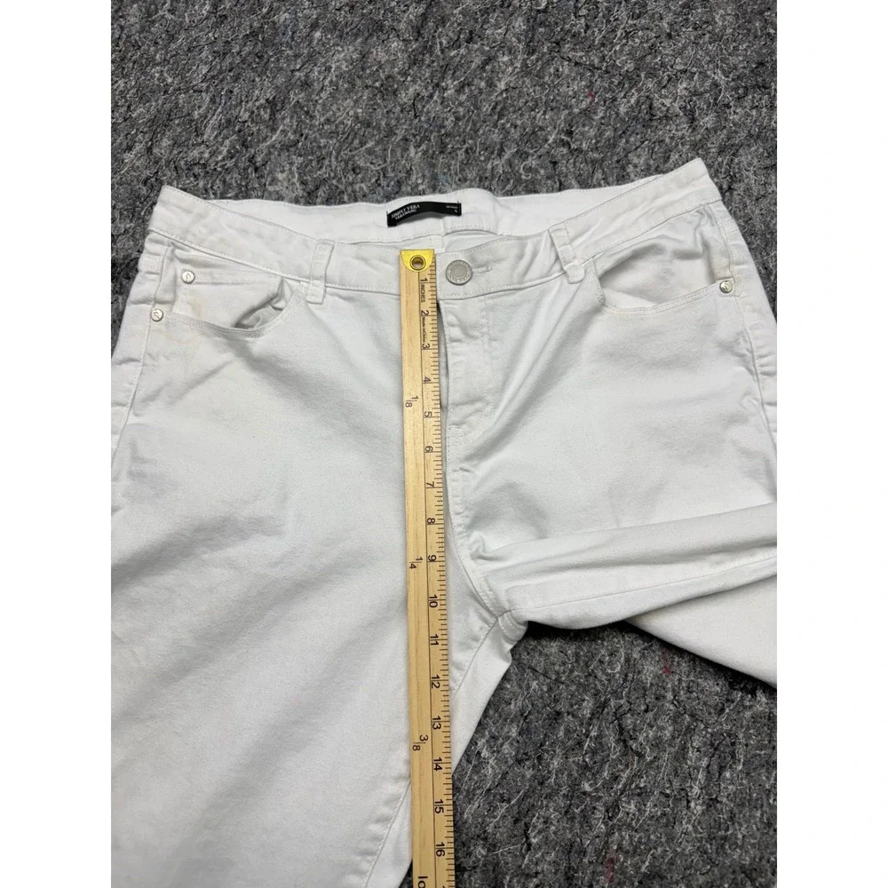 Simply Vera Vera Wang Womens Skinny Jeans‎ White Denim Size 14 Mid Rise Pants